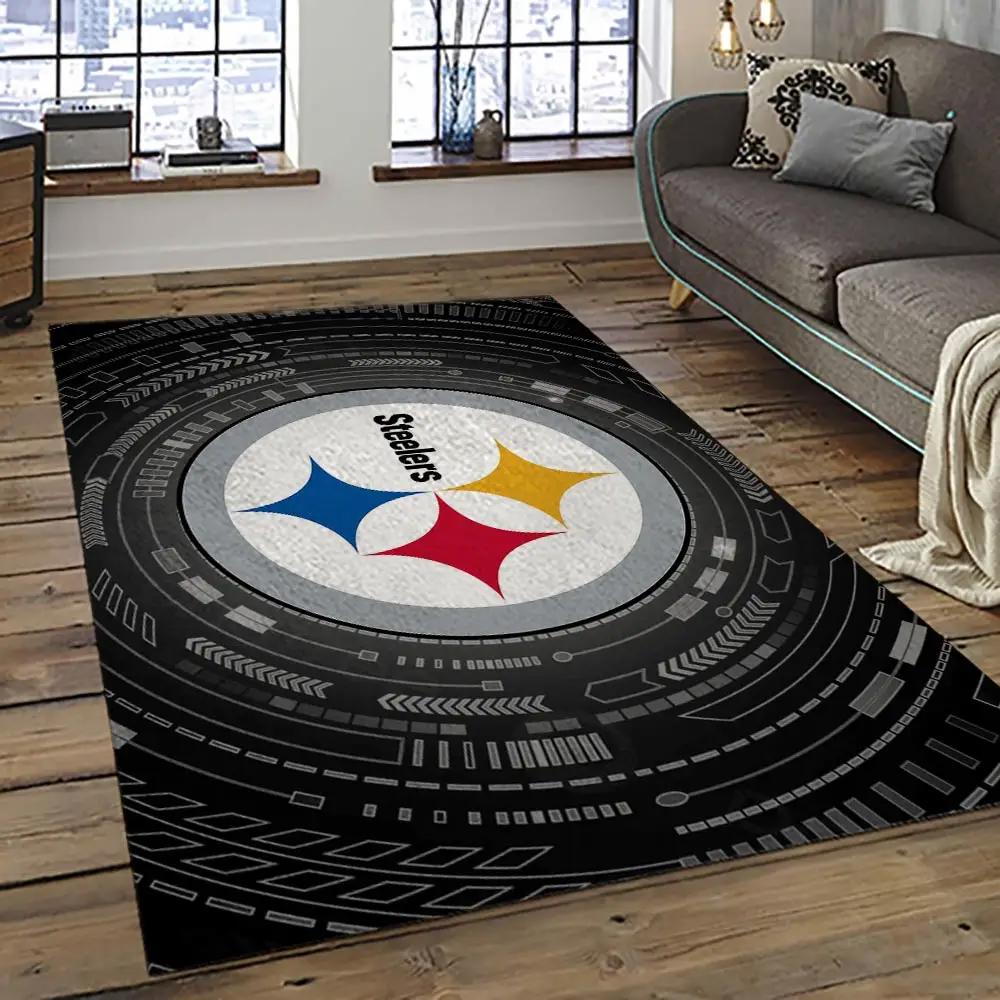 Nfl pittsburgh steelers football team logo sport carpet area rug home decor best gift for friends psf29 Rectangle Rug