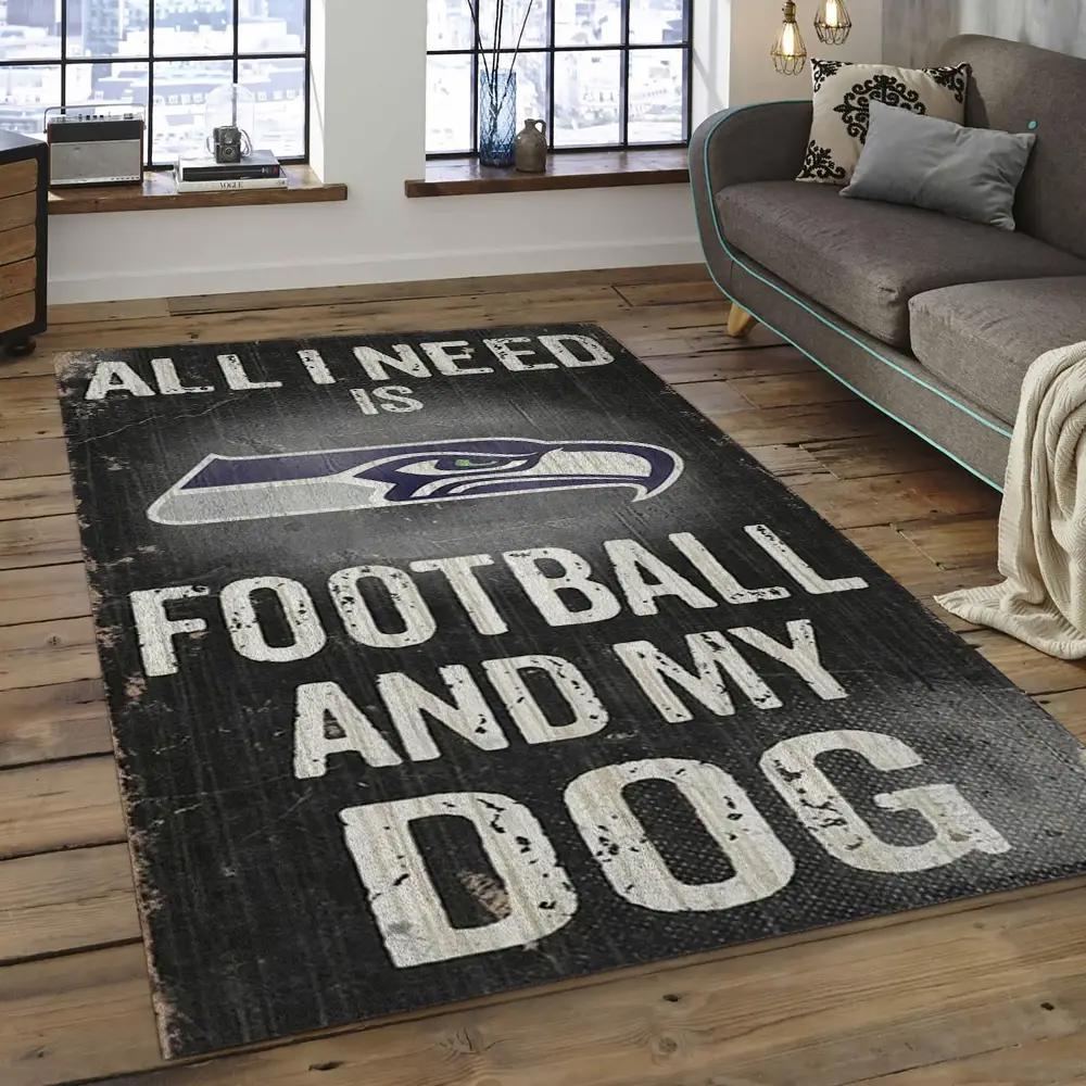 Nfl seattle seahawks football team logo rectangle area rug ss22 Rectangle Rug