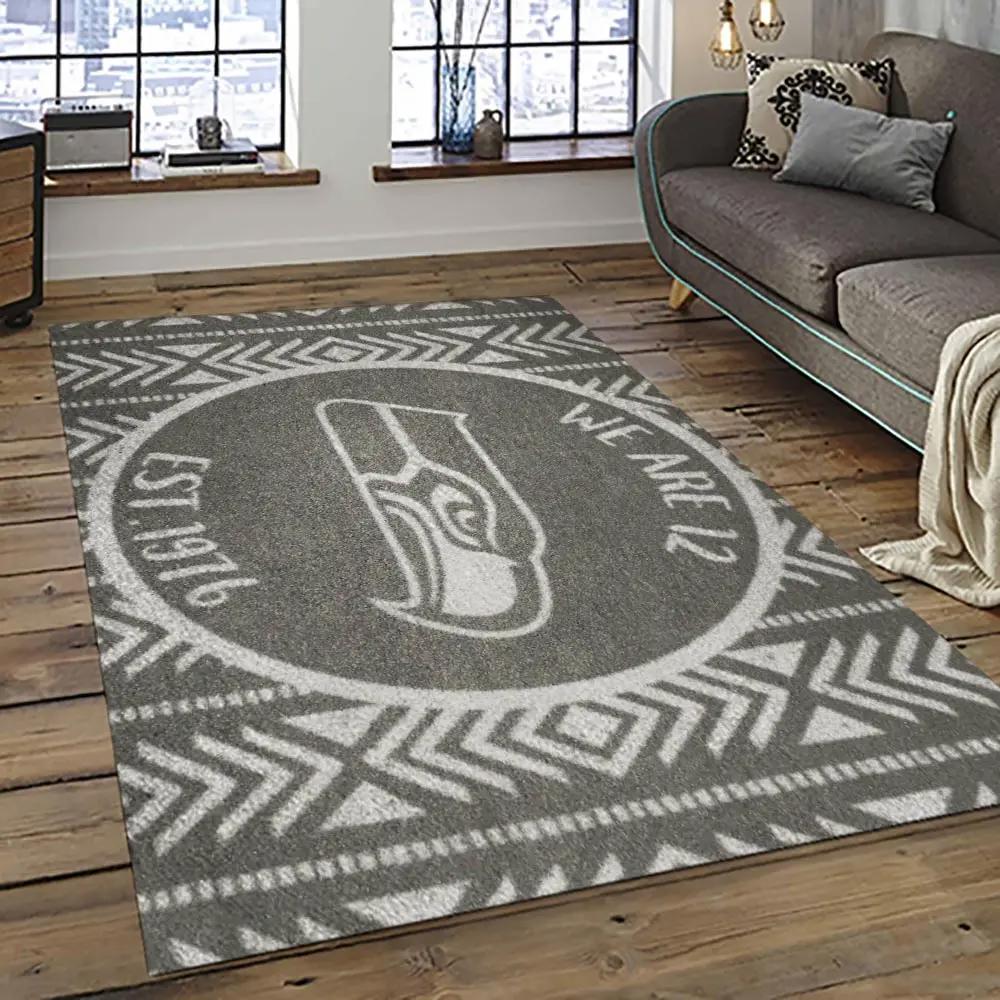 Nfl seattle seahawks football team logo sport carpet area rug home decor best gift for friends ss28 Rectangle Rug