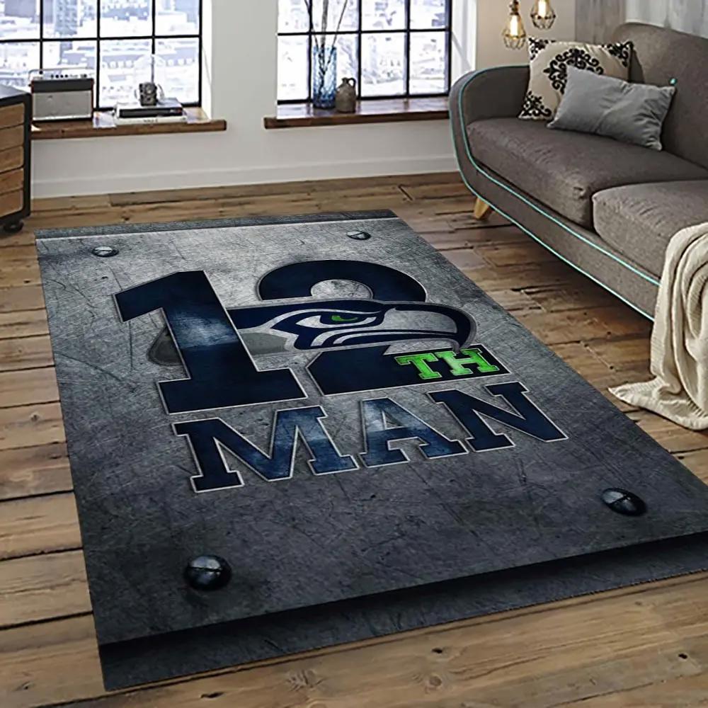 Nfl seattle seahawks football team logo sport carpet area rug home decor best gift for friends ss34 Rectangle Rug