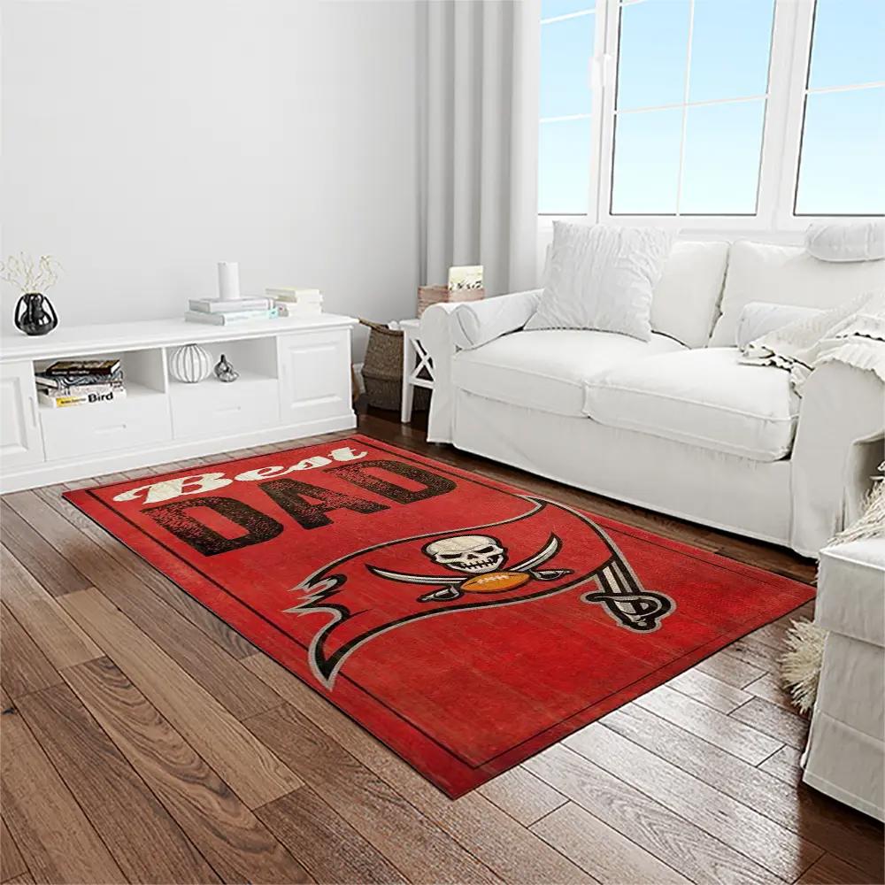 Nfl tampa bay buccaneers team logo rectangle area rug tbb24 Rectangle Rug