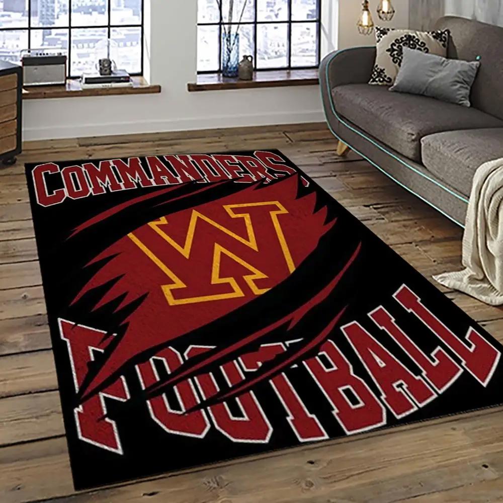 Nfl washington commanders football team logo sport carpet area rug home decor best gift for friends wscd3 Rectangle Rug