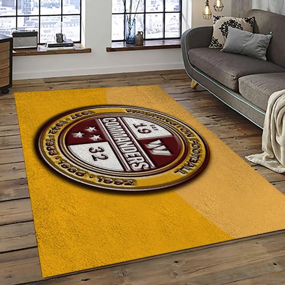 Nfl washington commanders football team logo sport carpet area rug home decor best gift for friends wscd38 Rectangle Rug