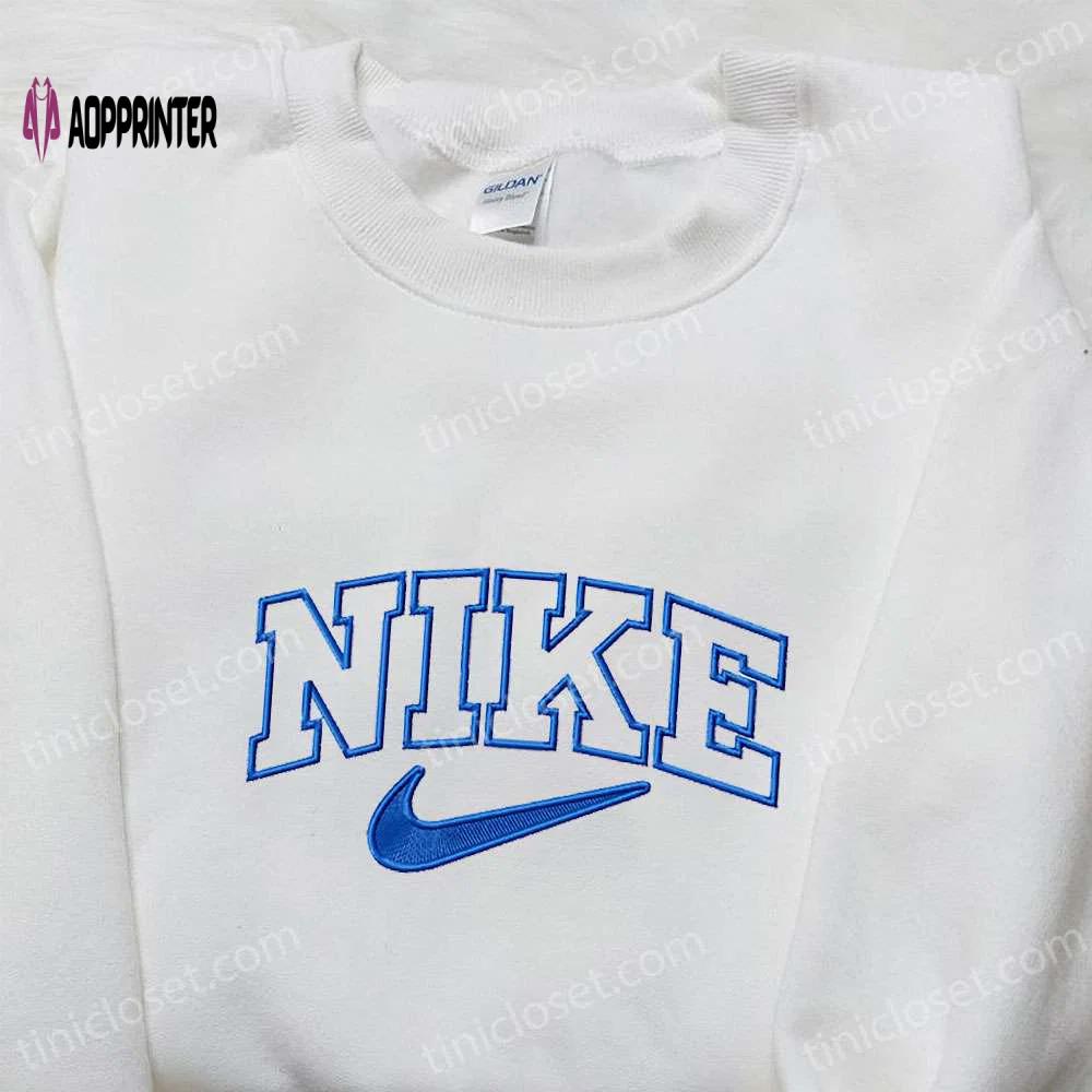 Nike inspired embroidered shirt: perfect family gift outline design Embroidered Shirt