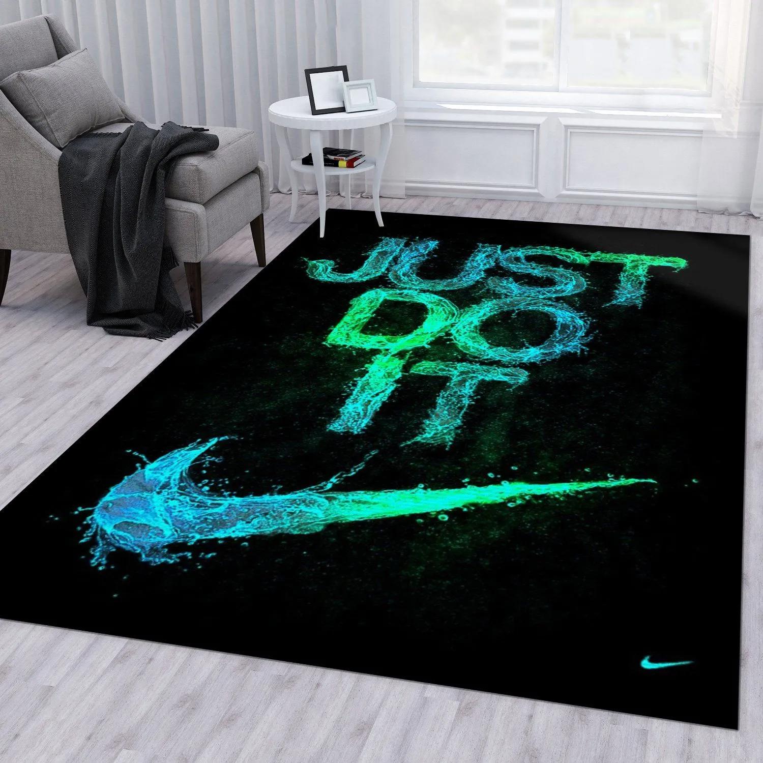 Nike logo type 800. Upgrade Your Living Room with Luxury Home Decor: Area Carpets, Floor Decor, Door Mats, and Hot Gift Items with style a High-End Fashion Brand Rectangle Rug