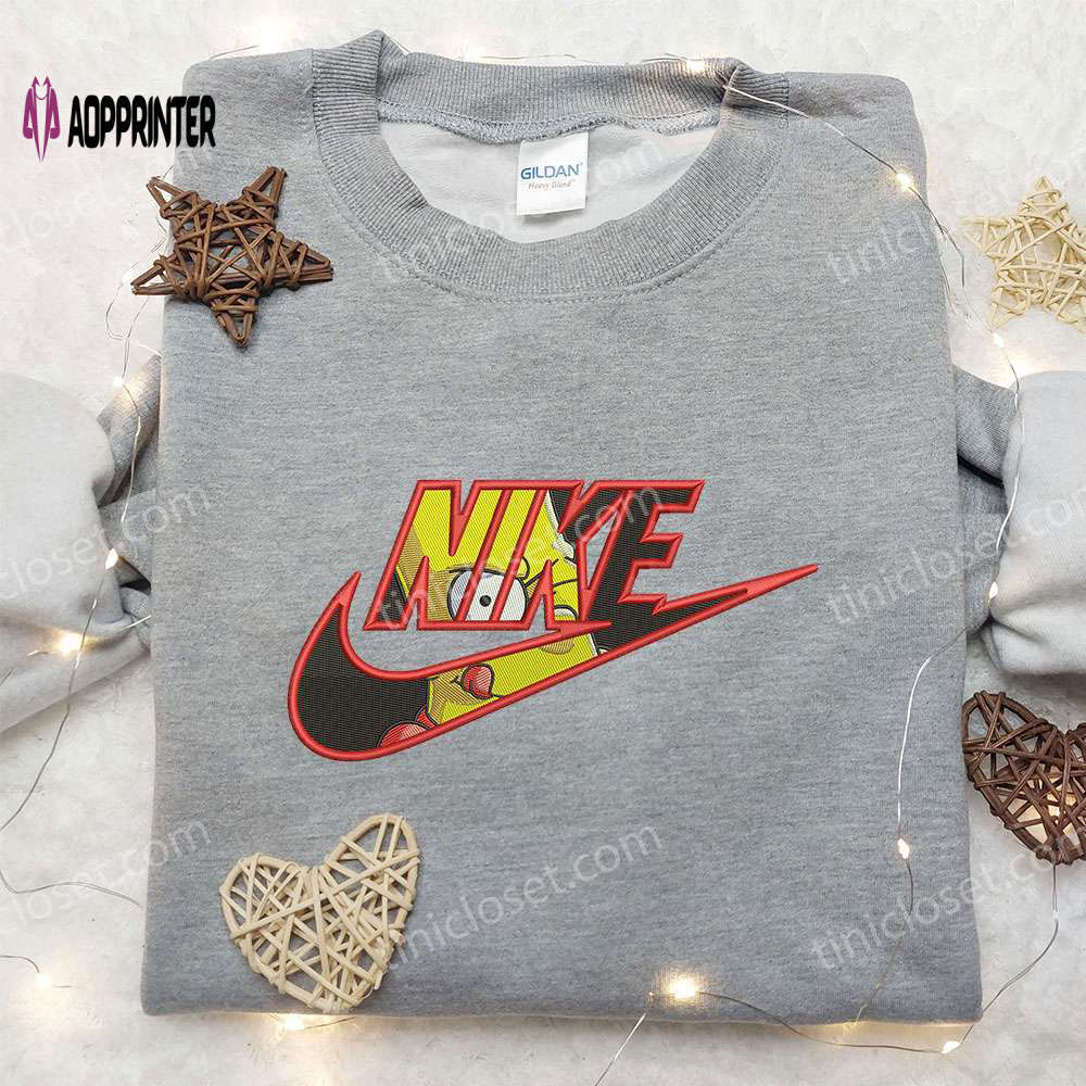 Nike x bart simpson embroidered sweatshirt: the ultimate simpson cartoon-inspired shirt Embroidered Shirt