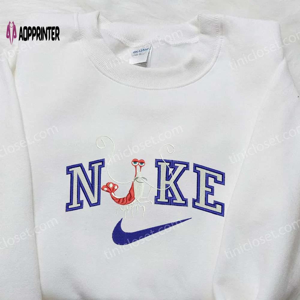 Nike x jacques finding nemo embroidered shirt – cartoon and nike logo design Embroidered Shirt