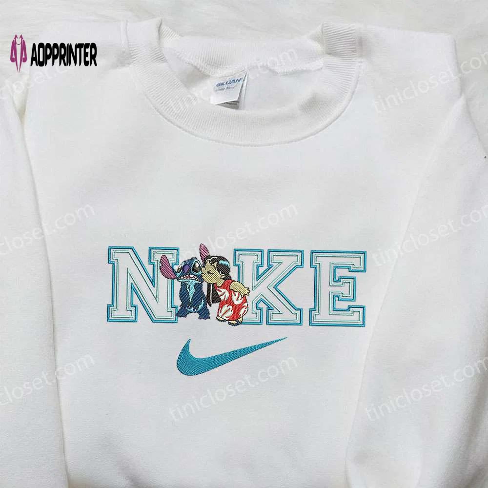 Nike x lilo and stitch embroidered shirt – disney inspired nike shirt Embroidered Shirt