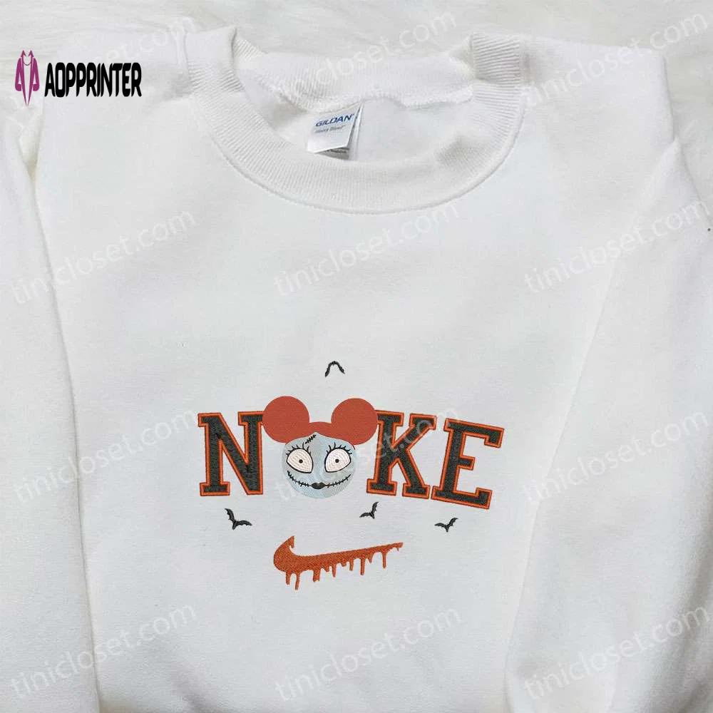 Nike x sally mickey head embroidered shirt nightmare before christmas characters t-shirt nike inspired sweatshirt Embroidered Shirt