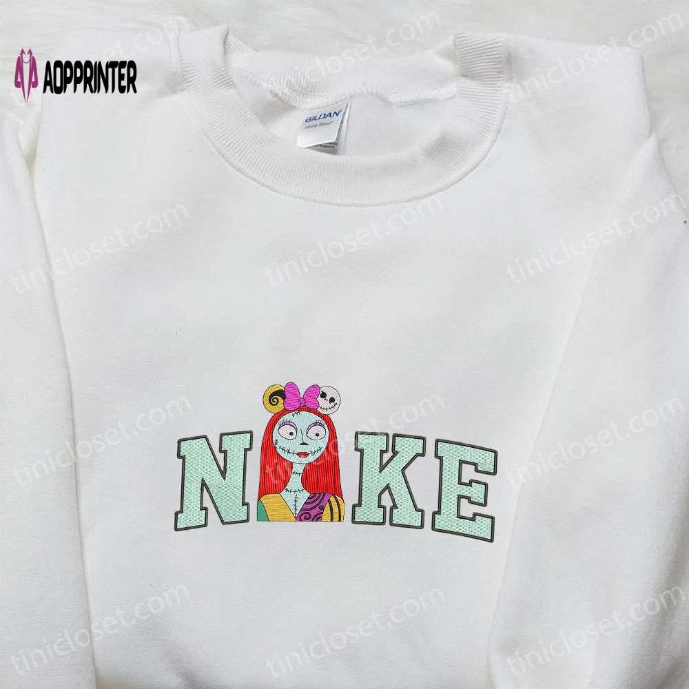 Nike x spooky sally embroidered shirt: nightmare before christmas characters t-shirt Embroidered Shirt