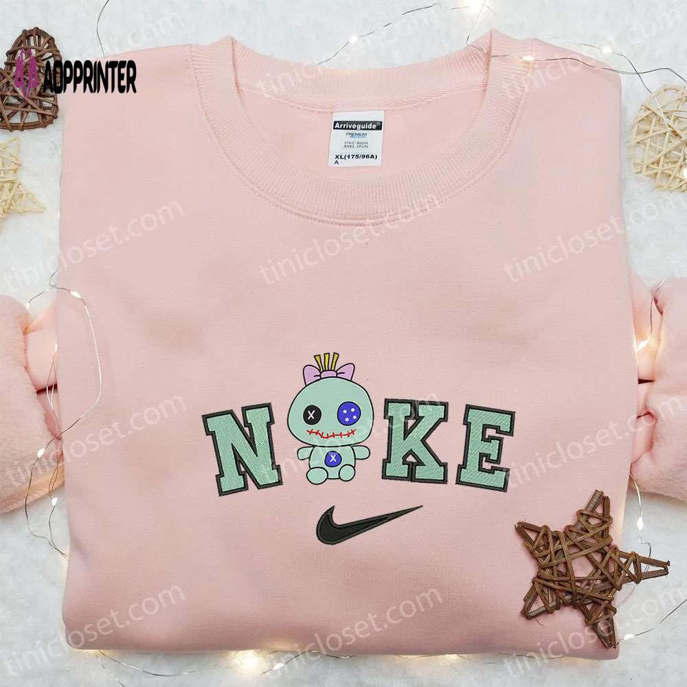 Nike x trapos lilo & stitch embroidered hoodie – adorable halloween shirt & custom sweatshirt Embroidered Shirt