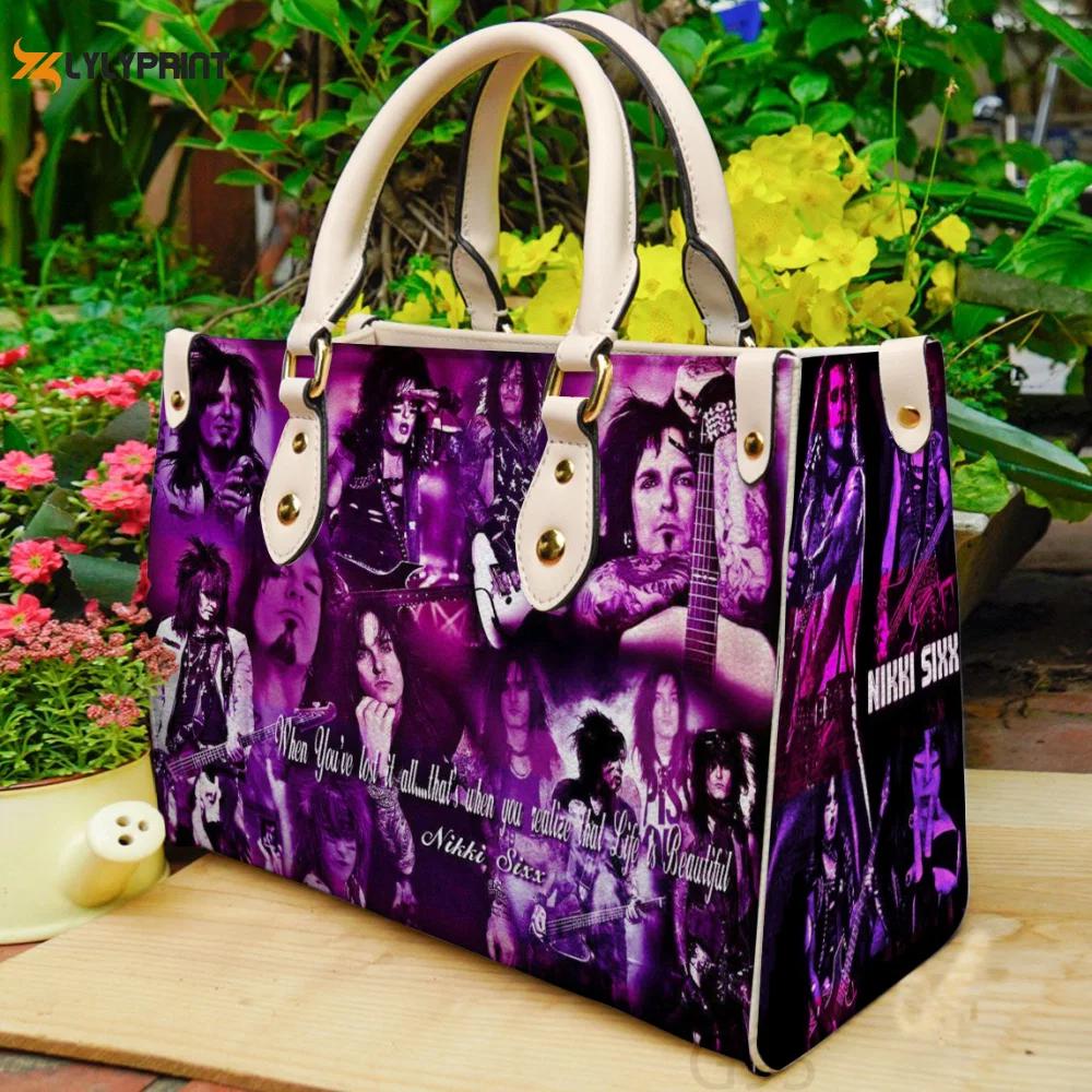 Nikki sixx leather handbag gift for women 4228 Women Leather Hand Bag