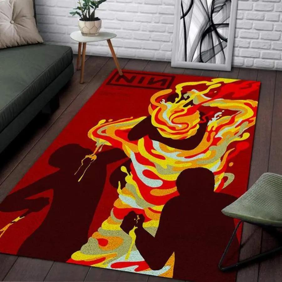 Nin area rug living room rug home decor home decor bedroom living room decor Rectangle Rug