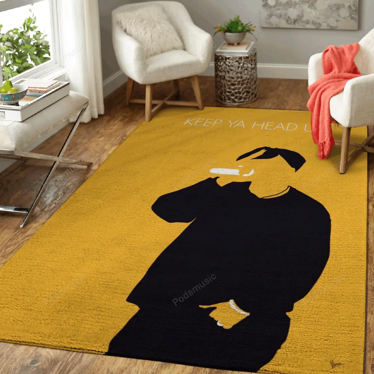 No204 my 2pac minimal music artwork minimal music artworks art for fans area rug living room carpet rug regtangle carpet floor decor home decor Rectangle Rug