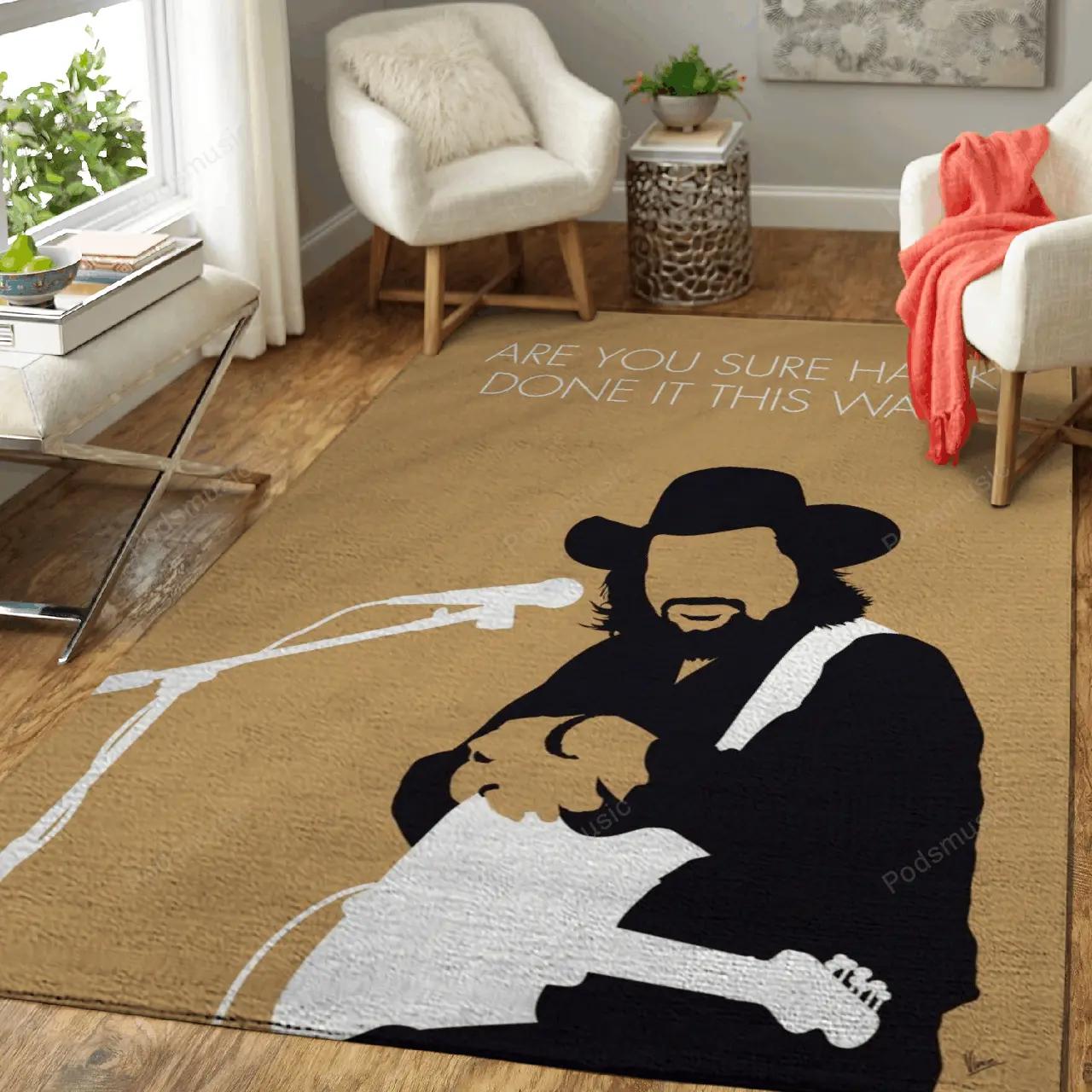 No280 my waylon jennings minimal music artworks art for fans area rug living room carpet rug regtangle carpet floor decor home decor Rectangle Rug