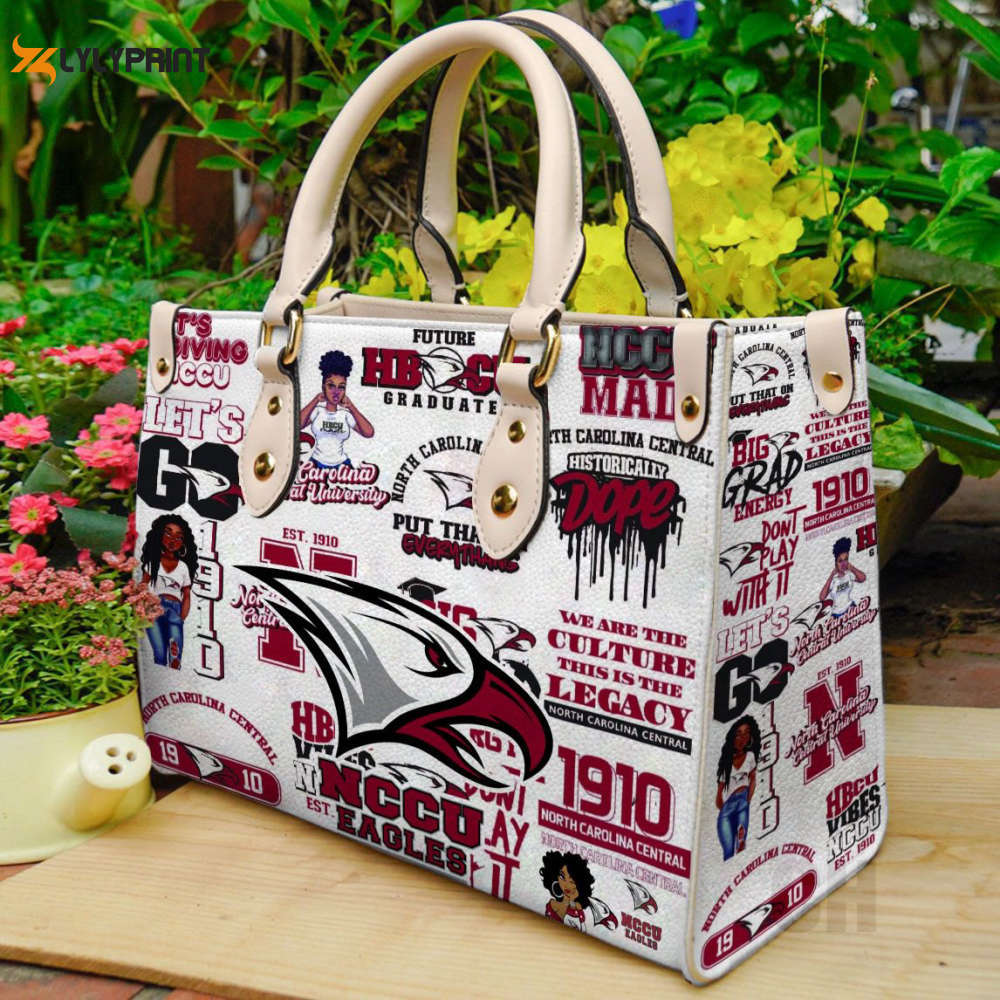 North carolina central 1 leather handbag gift for women 647 Women Leather Hand Bag