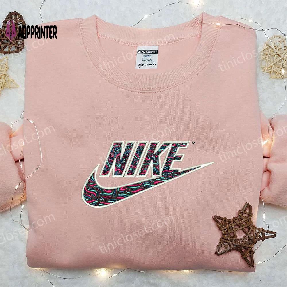Ocean motifs x nike embroidered sweatshirt: best nike inspired gift for family Embroidered Shirt