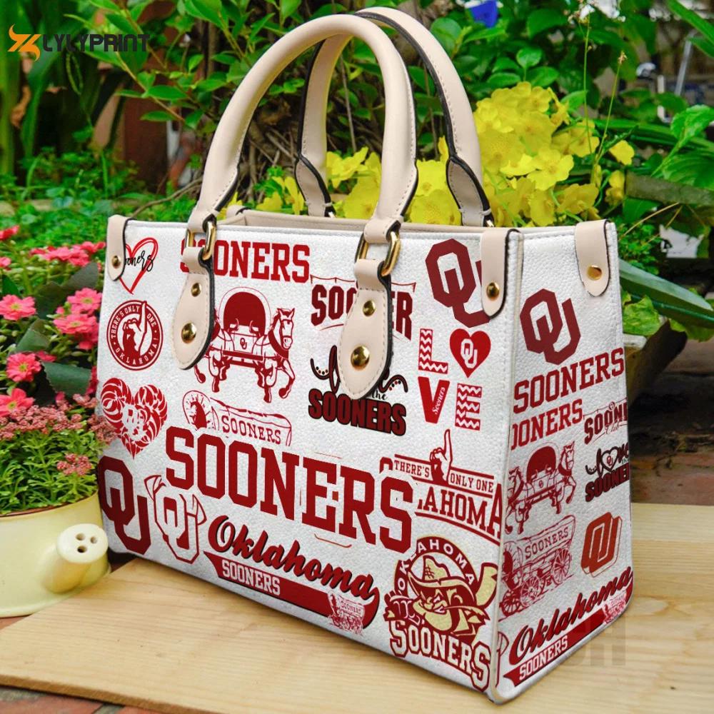 Oklahoma sooners hand leather bag for women gift 1568 Women Leather Hand Bag