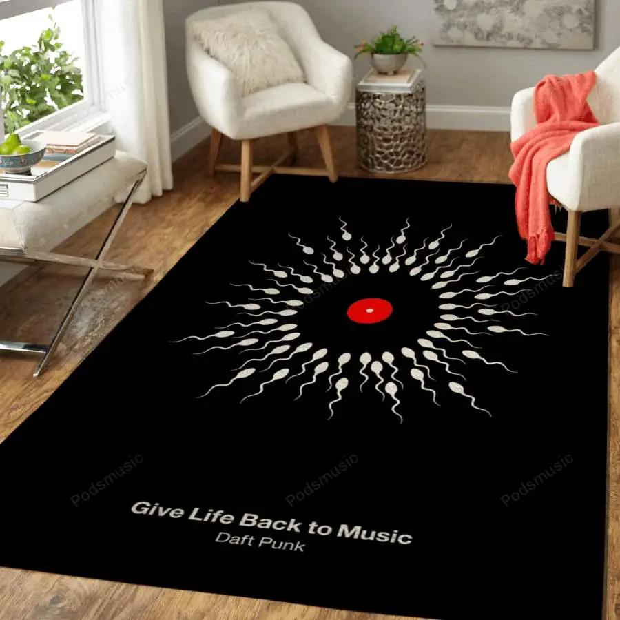 One life back to music – music lover area rug living room rug home decor Rectangle Rug