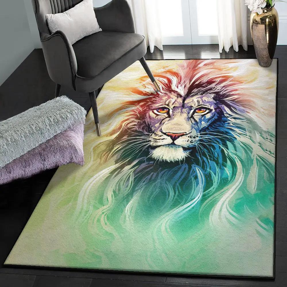 Panthera leo large area rugs, lion rug Rectangle Rug