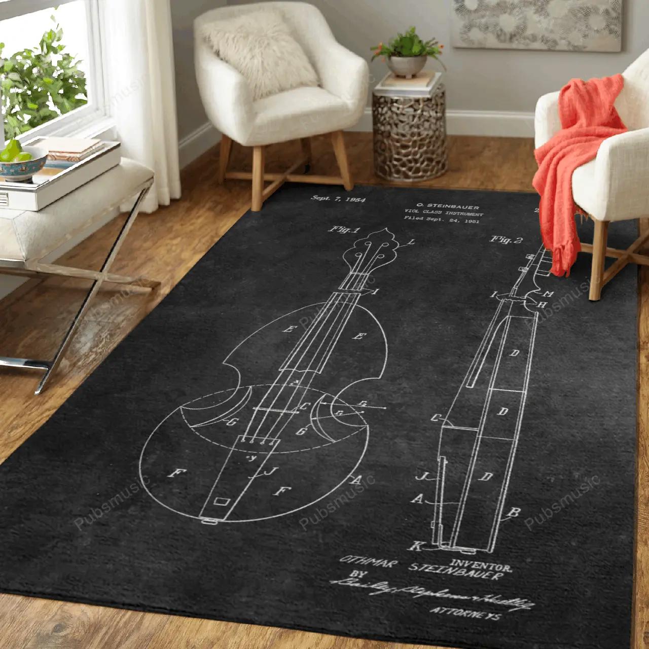 Patent steinbauer viol cla patents music art for fans area rug living room carpet rug regtangle carpet floor decor home decor Rectangle Rug