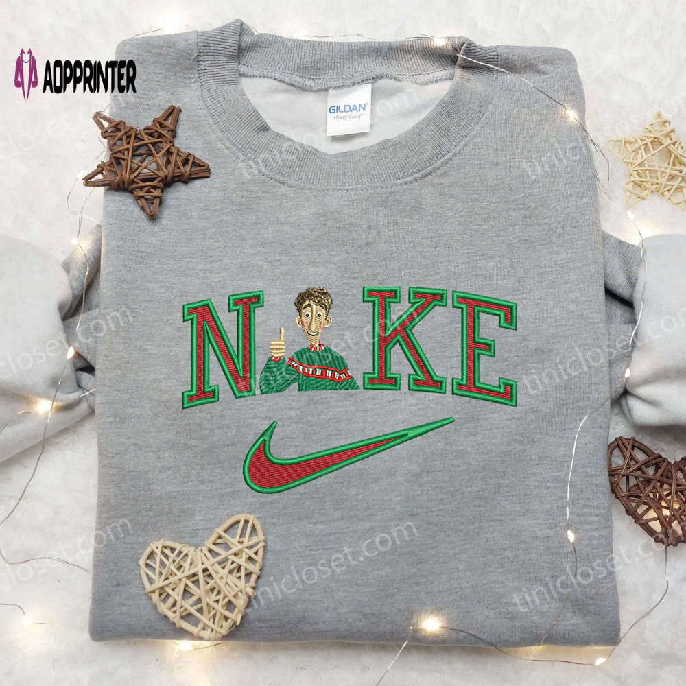 Personalized arthur christmas & nike embroidered shirt – perfect family christmas gift Embroidered Shirt