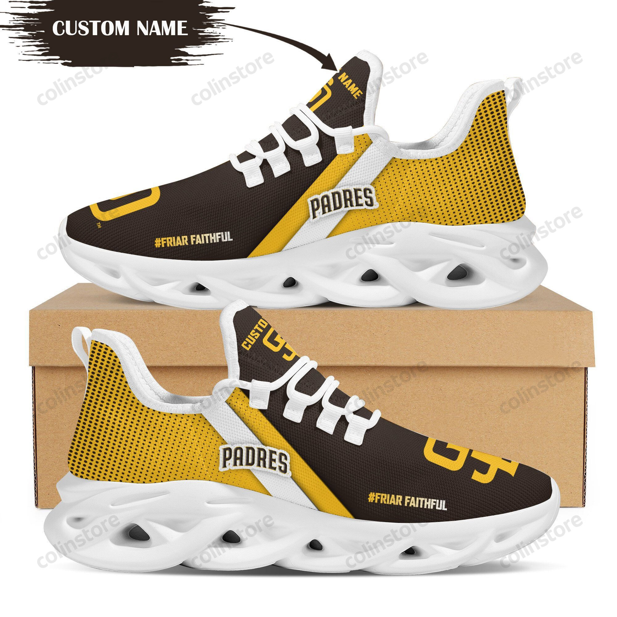 Personalized san diego padres max soul shoes Max Soul Shoes