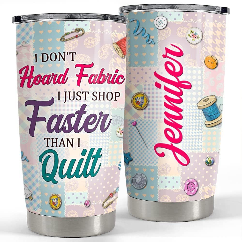 Personalized sewing tumbler sewing pattern for lover mom grandma Personalized Tumbler