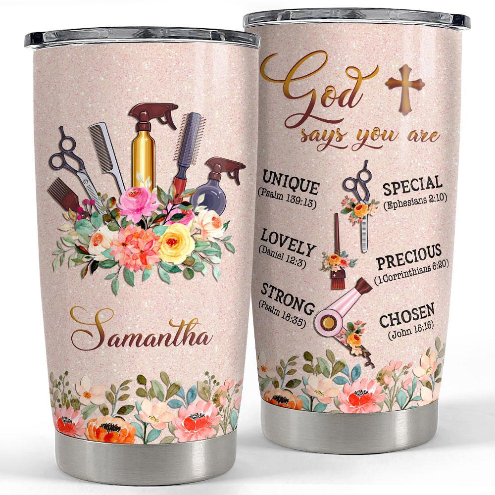 Personalized tumbler for hairstylist with customize name Personalized Tumbler