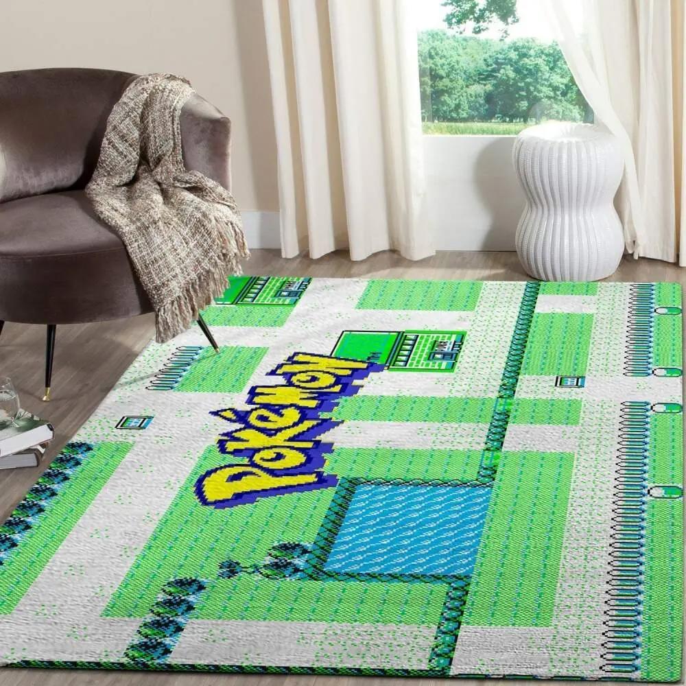 Pokemon area rug nintendo video game carpet gamer living room rugs rug regtangle carpet floor decor home decor v368 Rectangle Rug