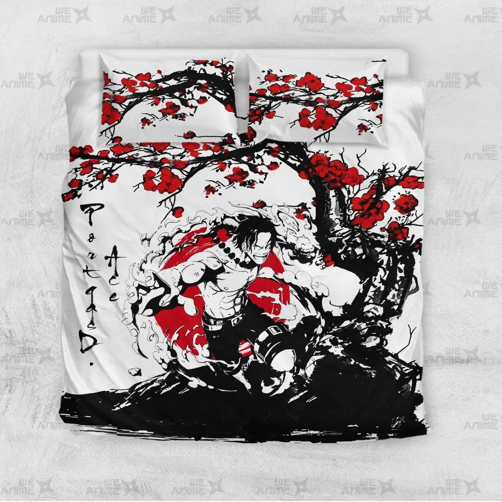 Portgas d. ace bedding set custom japan style one piece anime bedding_1074 Bedding Sets