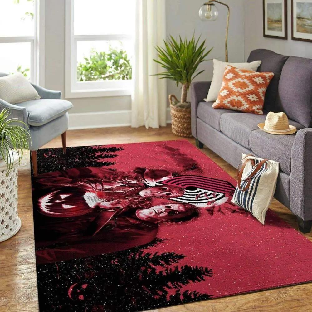 Portland trail blazers nba living room christmas gift rug carpet v11098 Rectangle Rug