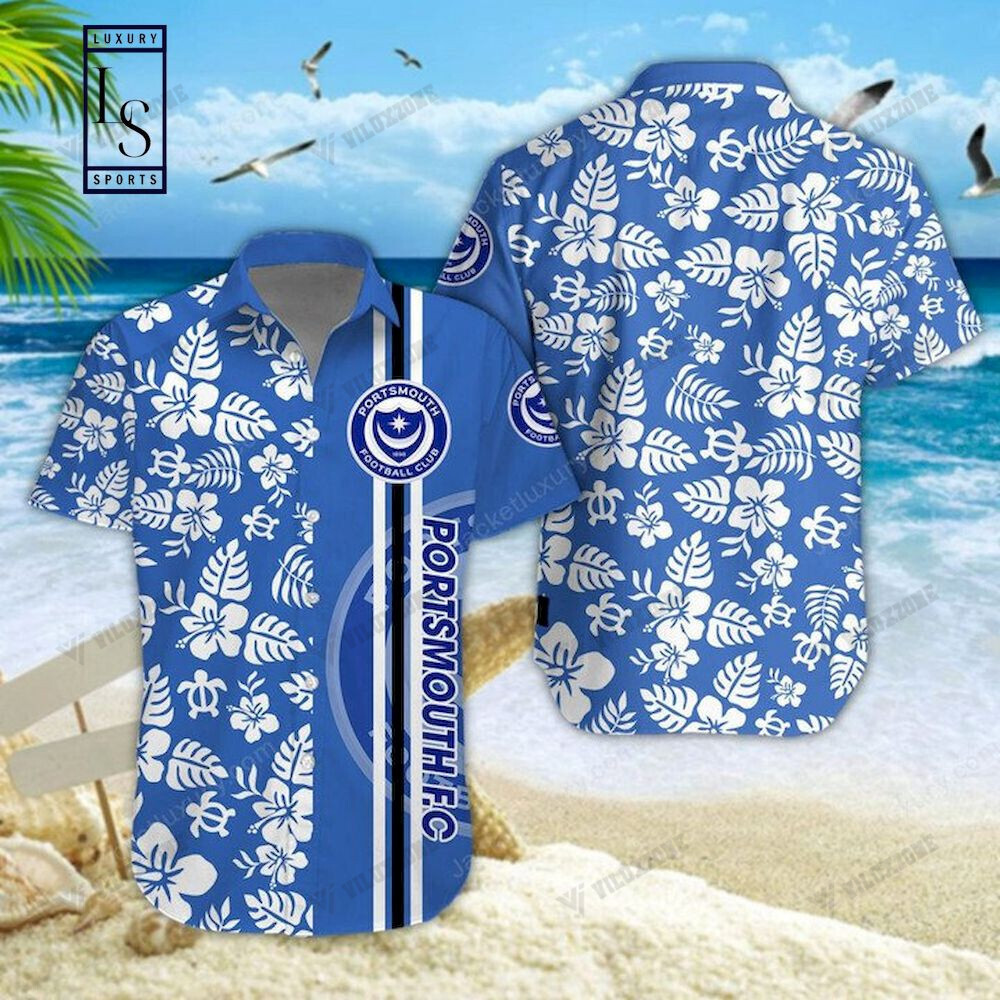Portsmouth fc aloha hawaiian shirt Hawaii Shirt Shorts & Flip Flops