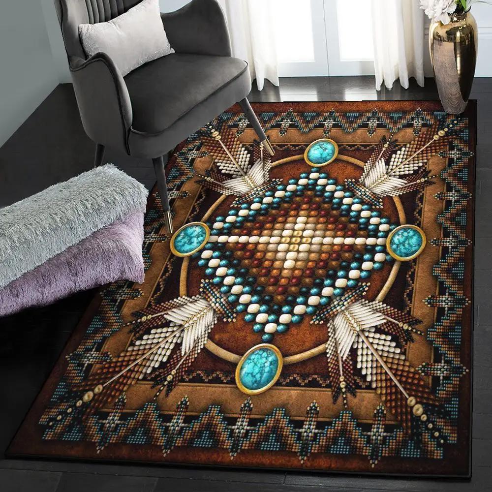 Puce cool rugs, brown native pattern rug Rectangle Rug