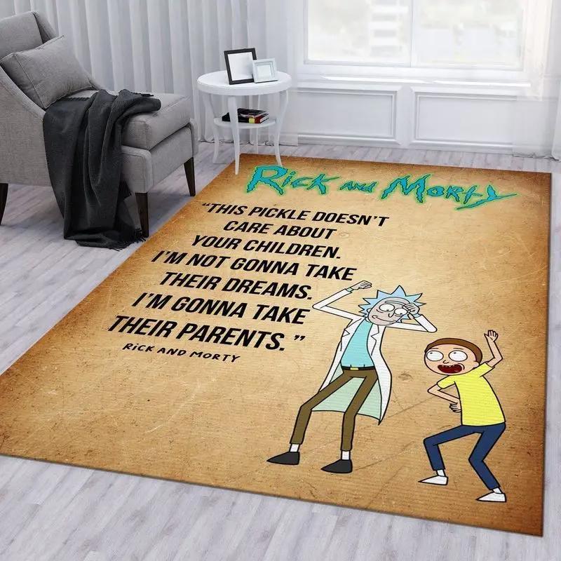 Rick and morty 110 area rug living room and bed room rug rug regtangle carpet floor decor home decor Rectangle Rug