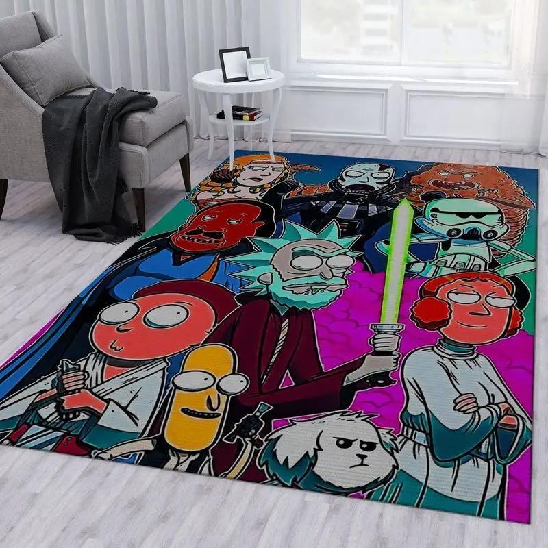 Rick and morty 21 area rug living room and bed room rug rug regtangle carpet floor decor home decor Rectangle Rug