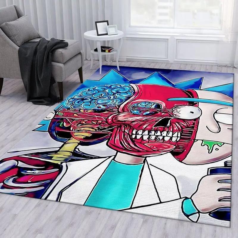 Rick and morty 36 area rug living room and bed room rug rug regtangle carpet floor decor home decor Rectangle Rug