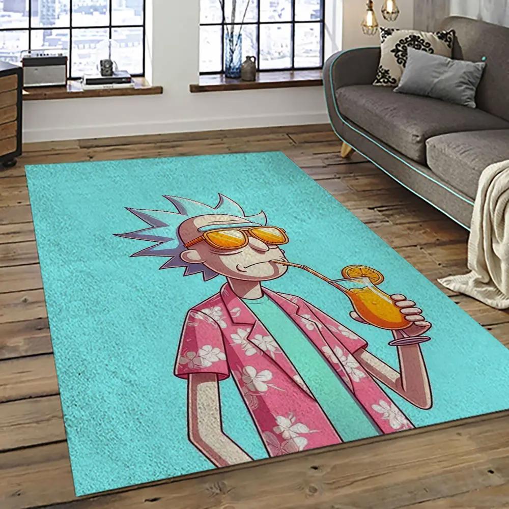 Rick and morty cartoon tv show retangle carpet area rug home decor best gift for family rm15 Rectangle Rug