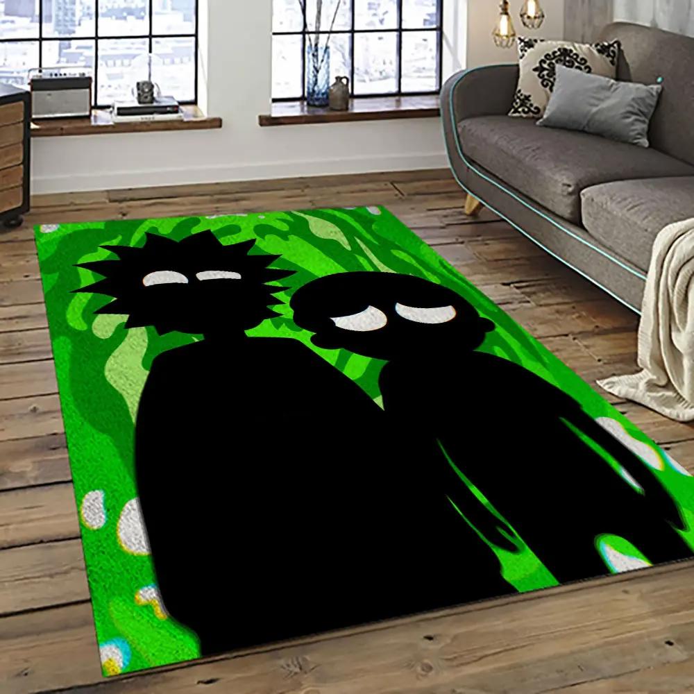 Rick and morty cartoon tv show retangle carpet area rug home decor best gift for family rm6 Rectangle Rug