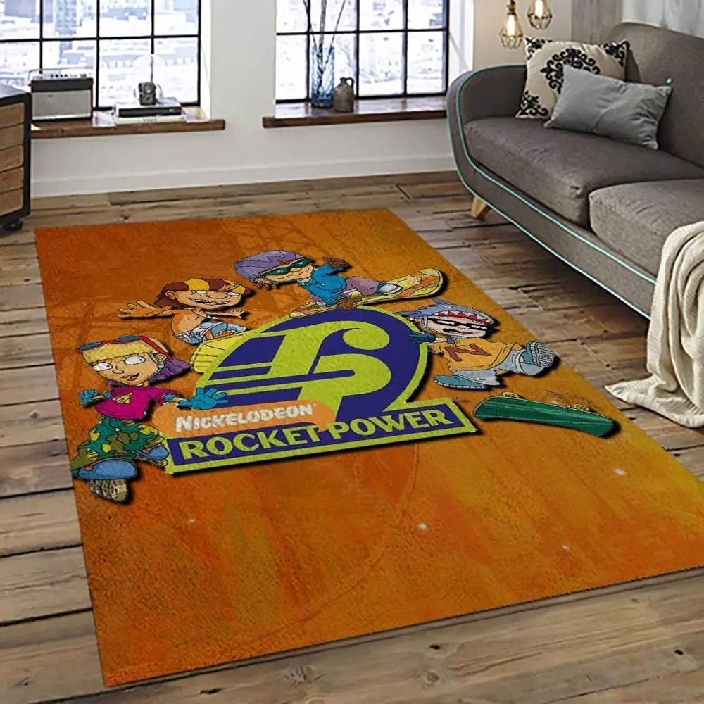 Rocket power action cartoon retangle carpet area rug home decor best gift for fan and friends rp28 Rectangle Rug
