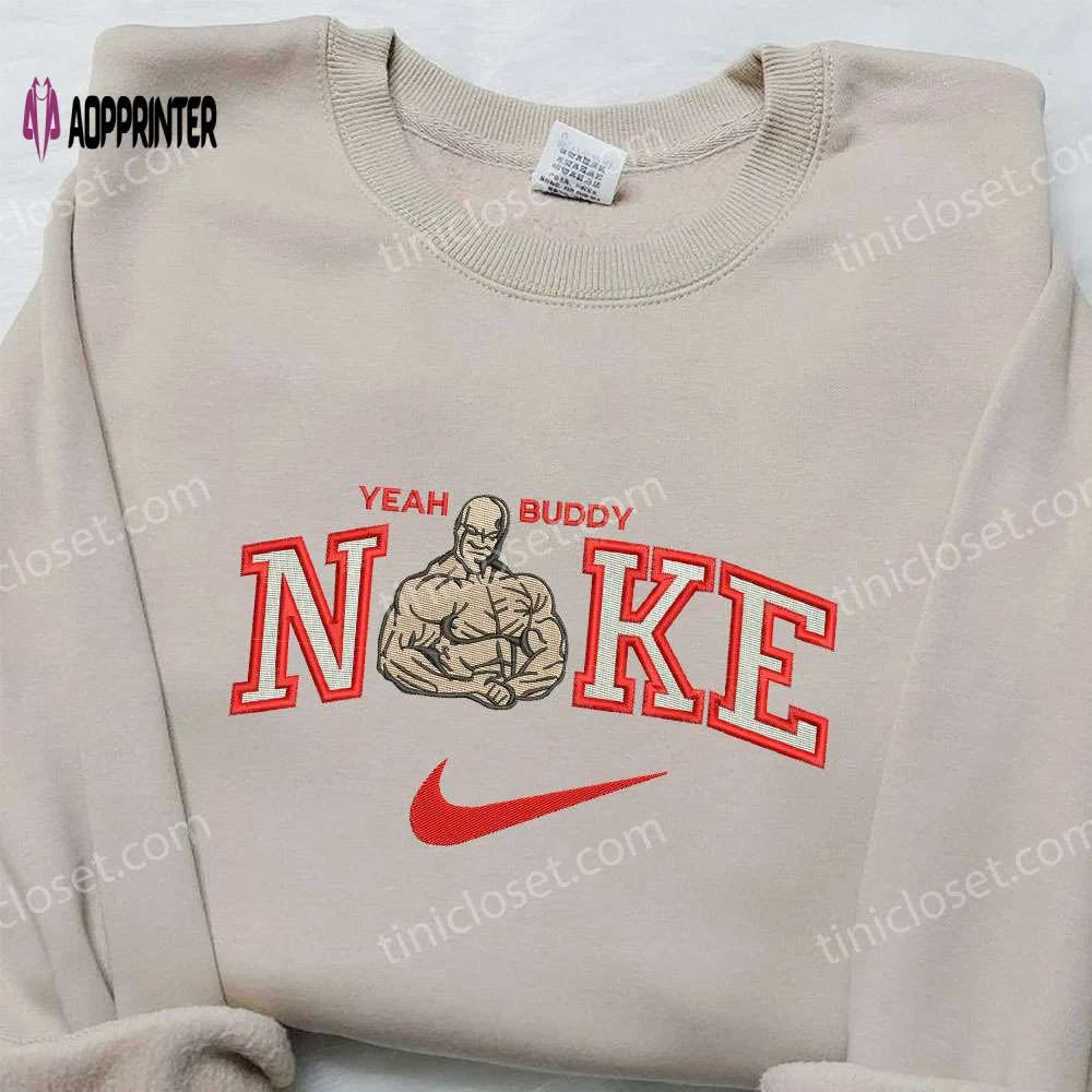 Ronnie coleman x nike embroidered hoodie & celebrity shirt – nike inspired apparel Embroidered Shirt