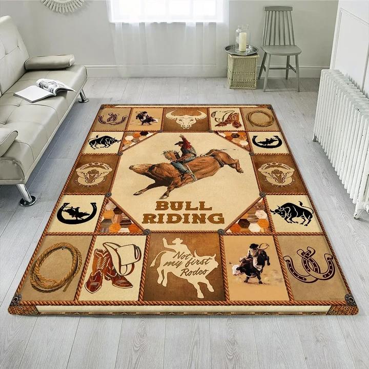 Rugs in living room and bedroom bull riding rug Rectangle Rug