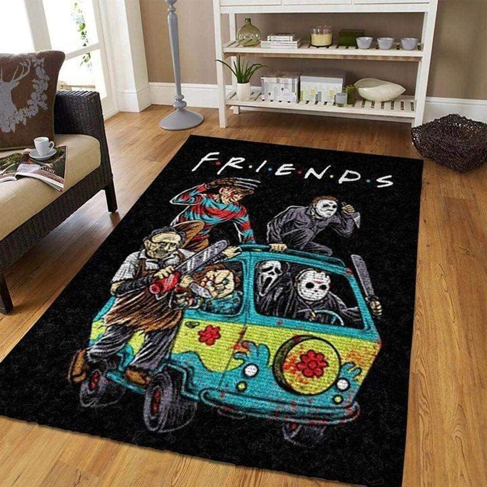 Rugs in living room and bedroom horror halloween area rug Rectangle Rug