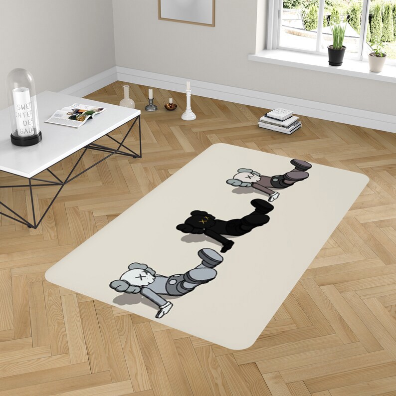 Rugs in living room and bedroom kaw sitting rug - kaw holiday rug - boyfriend gift- kaw room decor- kaw carpet- streetstyle rug- kaw rug- boy room rug- hypebeast rug Rectangle Rug