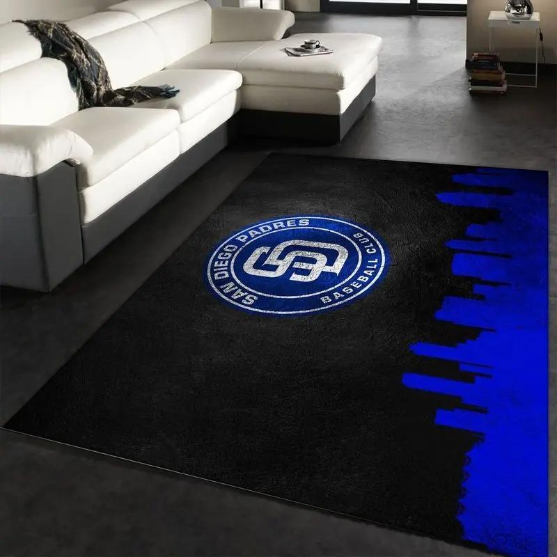 San diego padres area rug mlb baseball team logo carpet living room rugs 1 Rectangle Rug