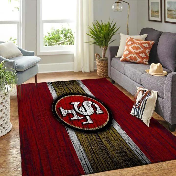 San francisco 49ers nfl football carpet living room rug regtangle carpet v588 Rectangle Rug