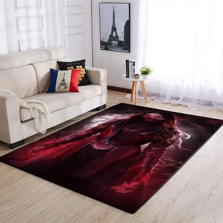 Scarlet witch area rug living room rug home decor marvel superhero movie Rectangle Rug