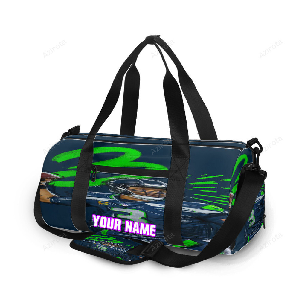 Seattle seahawks russell wilson2 personalized name travel bag gym bag 1463 Travel Bag