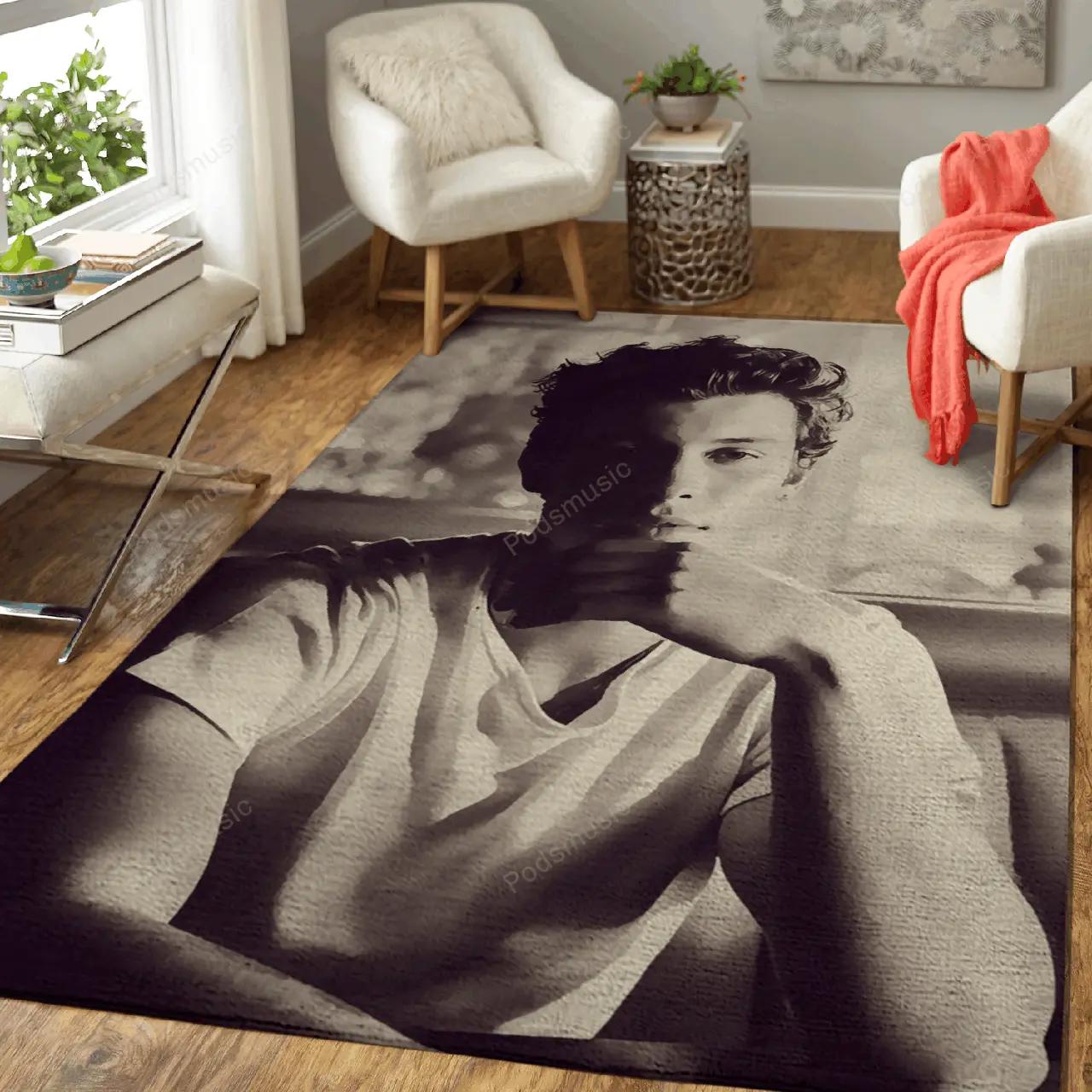 Shawn mendes 128 music art for fans area rug living room carpet rug regtangle carpet floor decor home decor Rectangle Rug
