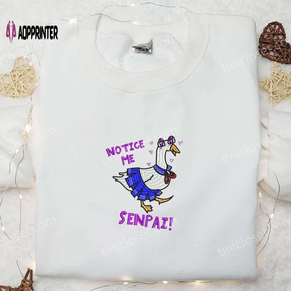 Silly goose embroidered shirt – animal & funny design for a playful look Embroidered Shirt